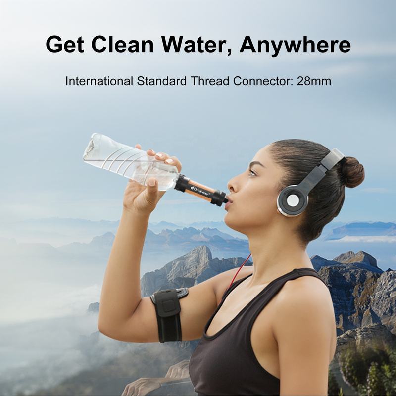 Portable Water Filter 28mm Universal | EcoAqua Pro Nano-Precision Bottle Filter