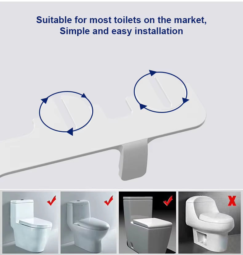 Bidet Attachment Ultra-Slim 6mm | EcoAqua Pro S5 No Electricity Needed