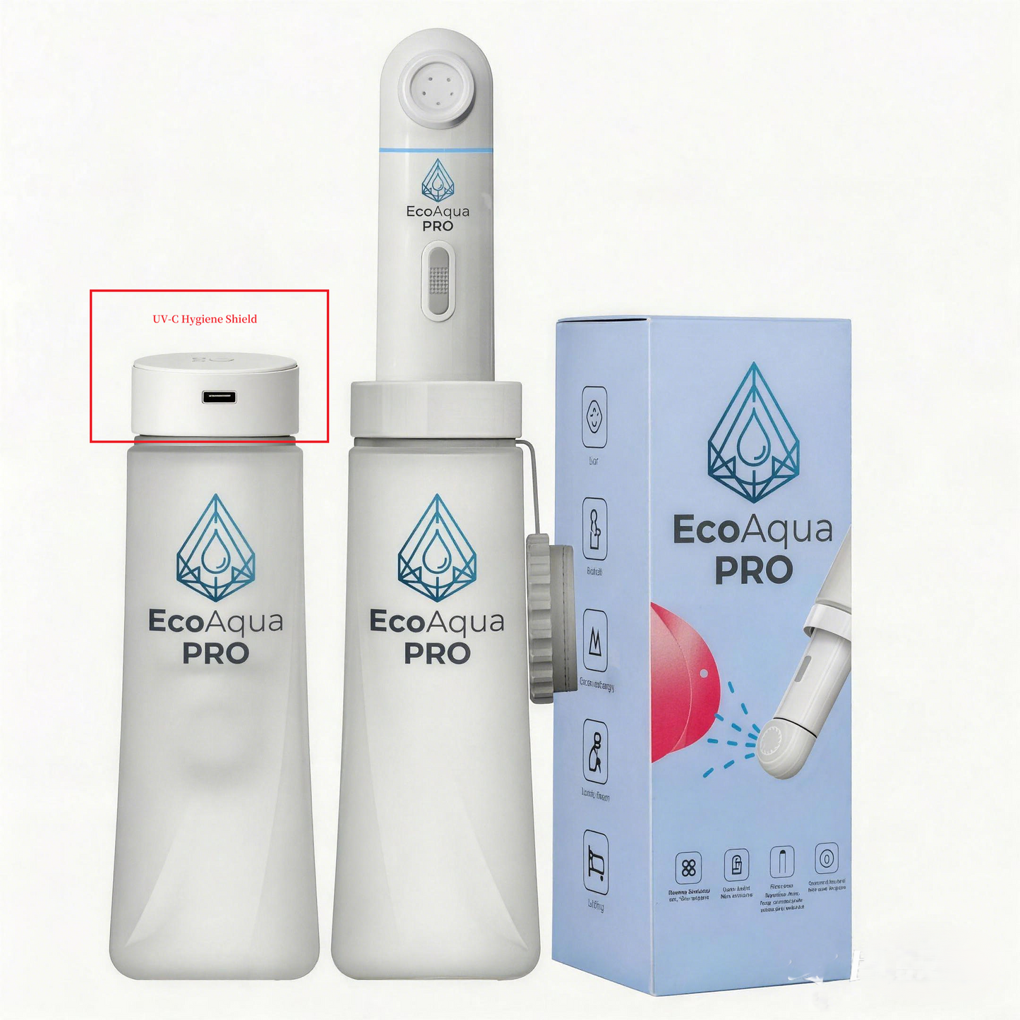 Portable Bidet USB-C & UV-C | EcoAqua Pro S1 Travel Bidet